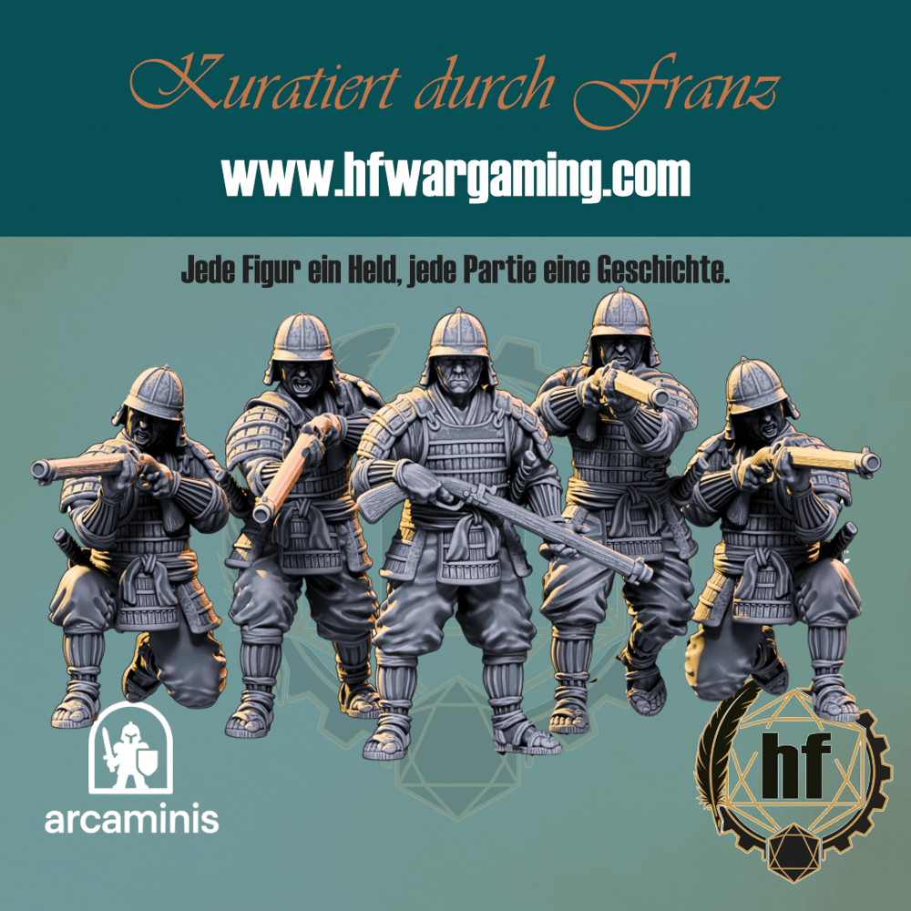 Ishikari – Gunners – bemaltes Modell aus dem Daimyos-Will-Sortiment