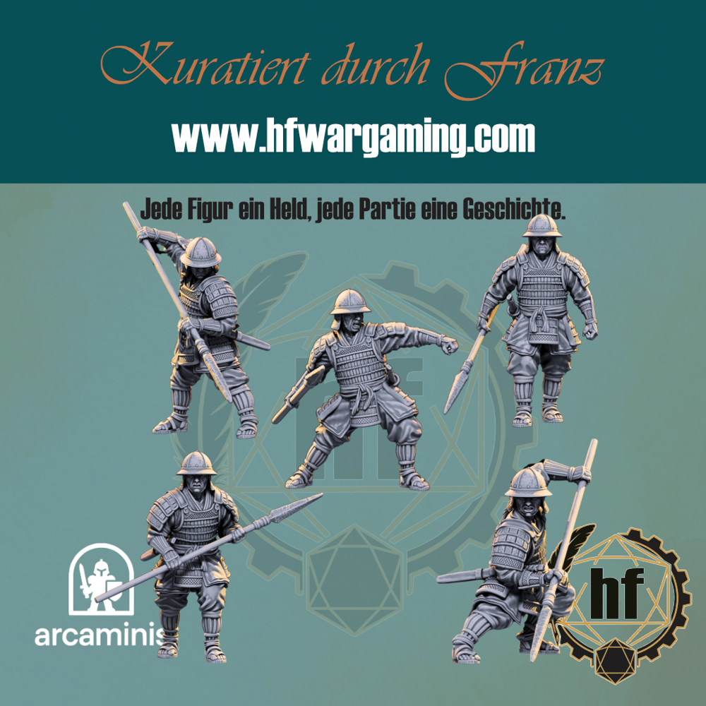 Ishikari – Spearmen – bemaltes Modell aus dem Daimyos-Will-Sortiment